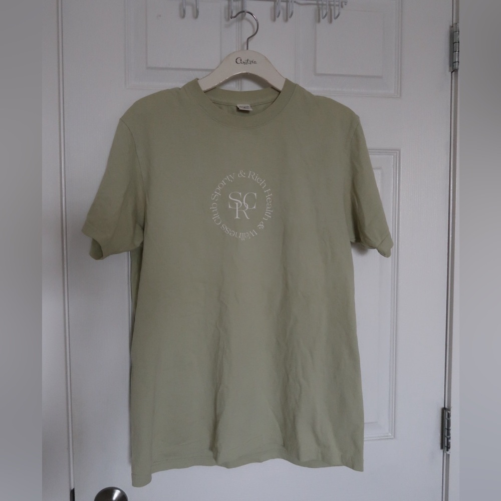 Sporty and Rich Mini Cream SRHWC T-Shirt Small